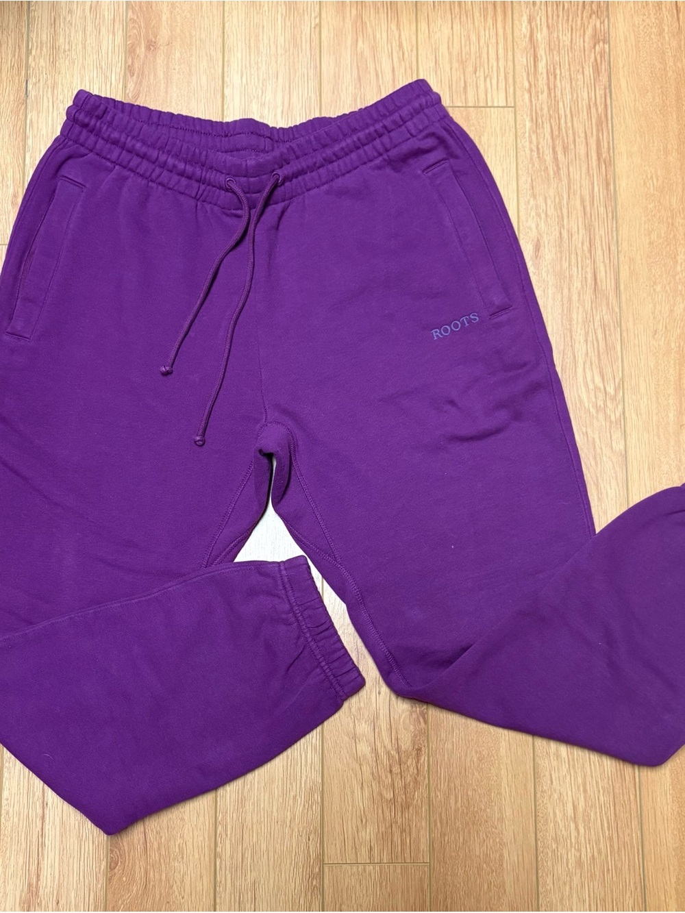 Roots Purple Track Pants with Drawstring Waist